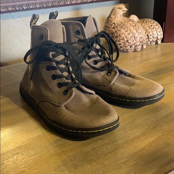 grey canvas doc martens